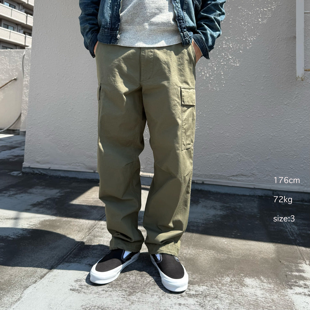 orSlow : VINTAGE FIT 6POCKETS CARGO PANTS (ARMY GREEN) (03-V5260RIP-76)