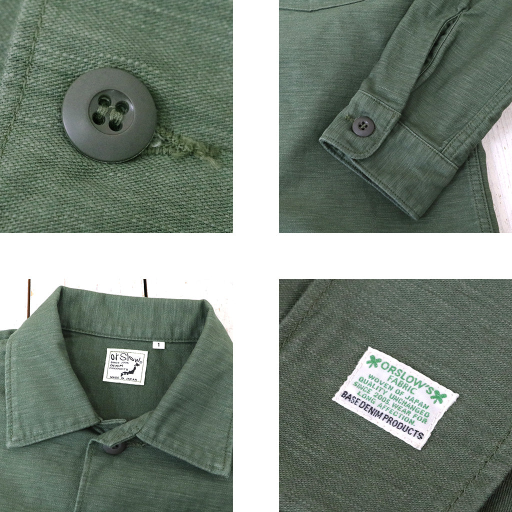orSlow : US ARMY FATIGUE SHIRT (GREEN) (03-8045-16)