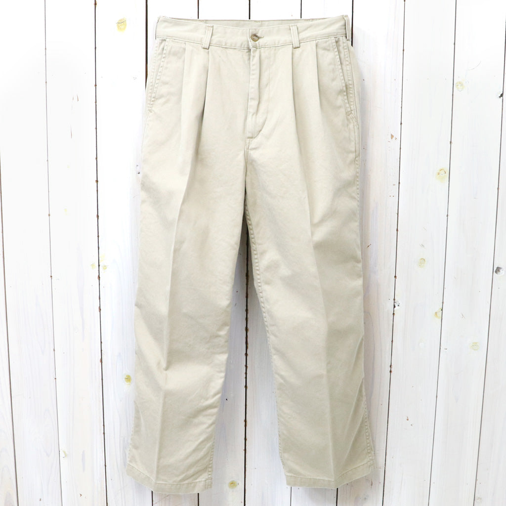 orSlow : TWO TUCK WIDE TROUSER (KHAKI)