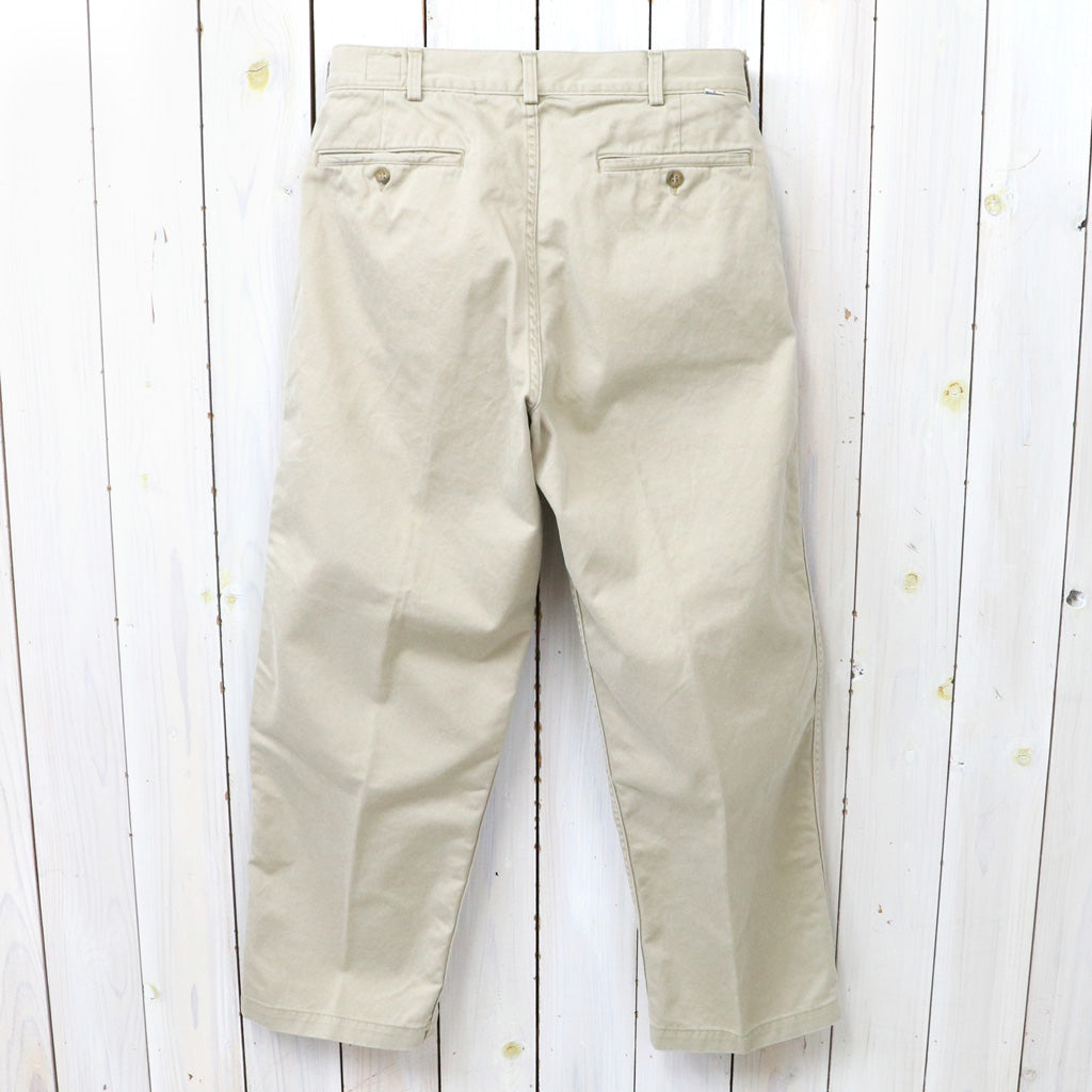 orSlow : TWO TUCK WIDE TROUSER (KHAKI)