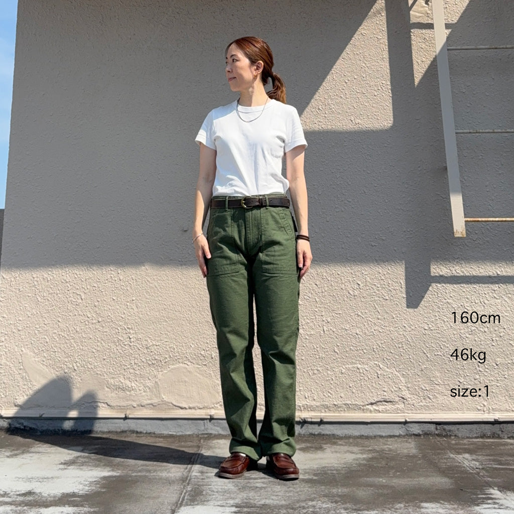 orSlow : SLIM FIT FATIGUE PANTS (GREEN) (01-5032-16)