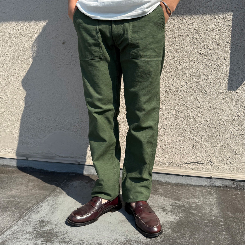 orSlow : SLIM FIT FATIGUE PANTS (GREEN) (01-5032-16)