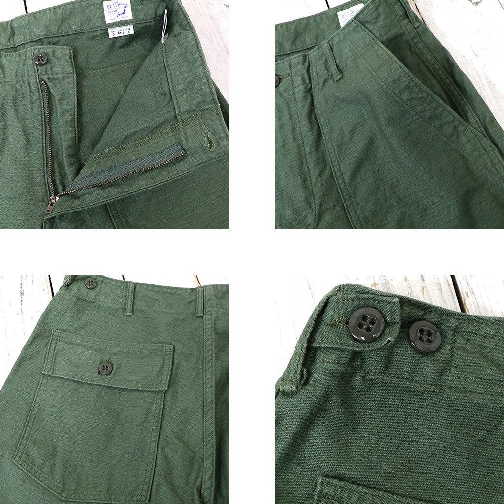orSlow : SLIM FIT FATIGUE PANTS (GREEN) (01-5032-16)
