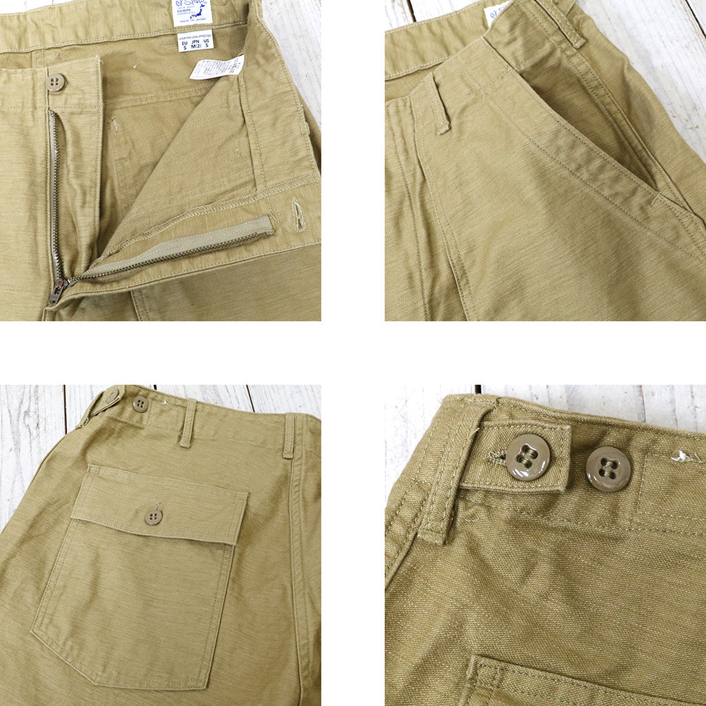 orSlow : SLIM FIT FATIGUE PANTS (KHAKI)