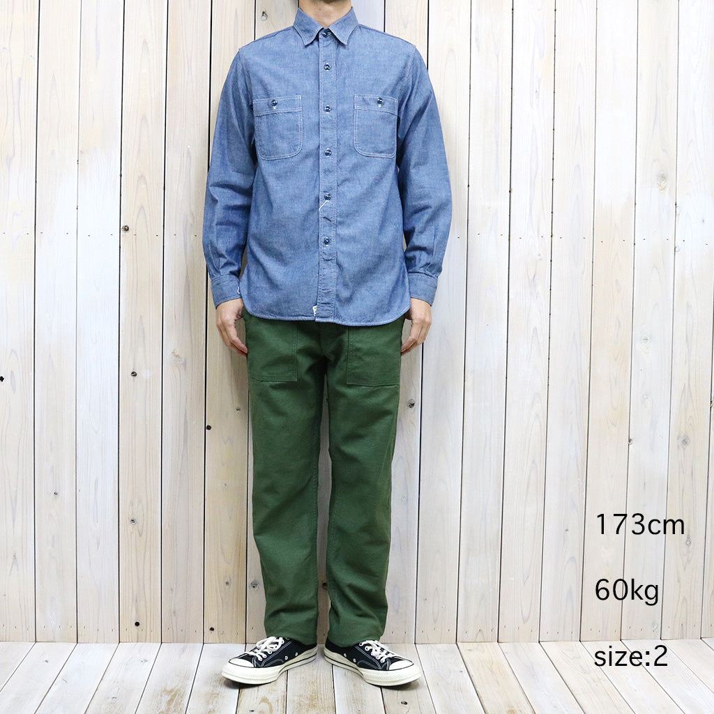 orSlow : SLIM FIT WORK SHIRT (CHAMBRAY) (01-8070-84)