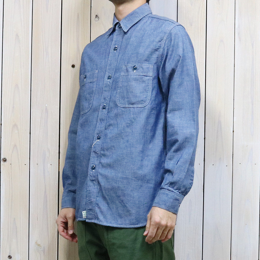 orSlow : SLIM FIT WORK SHIRT (CHAMBRAY) (01-8070-84)