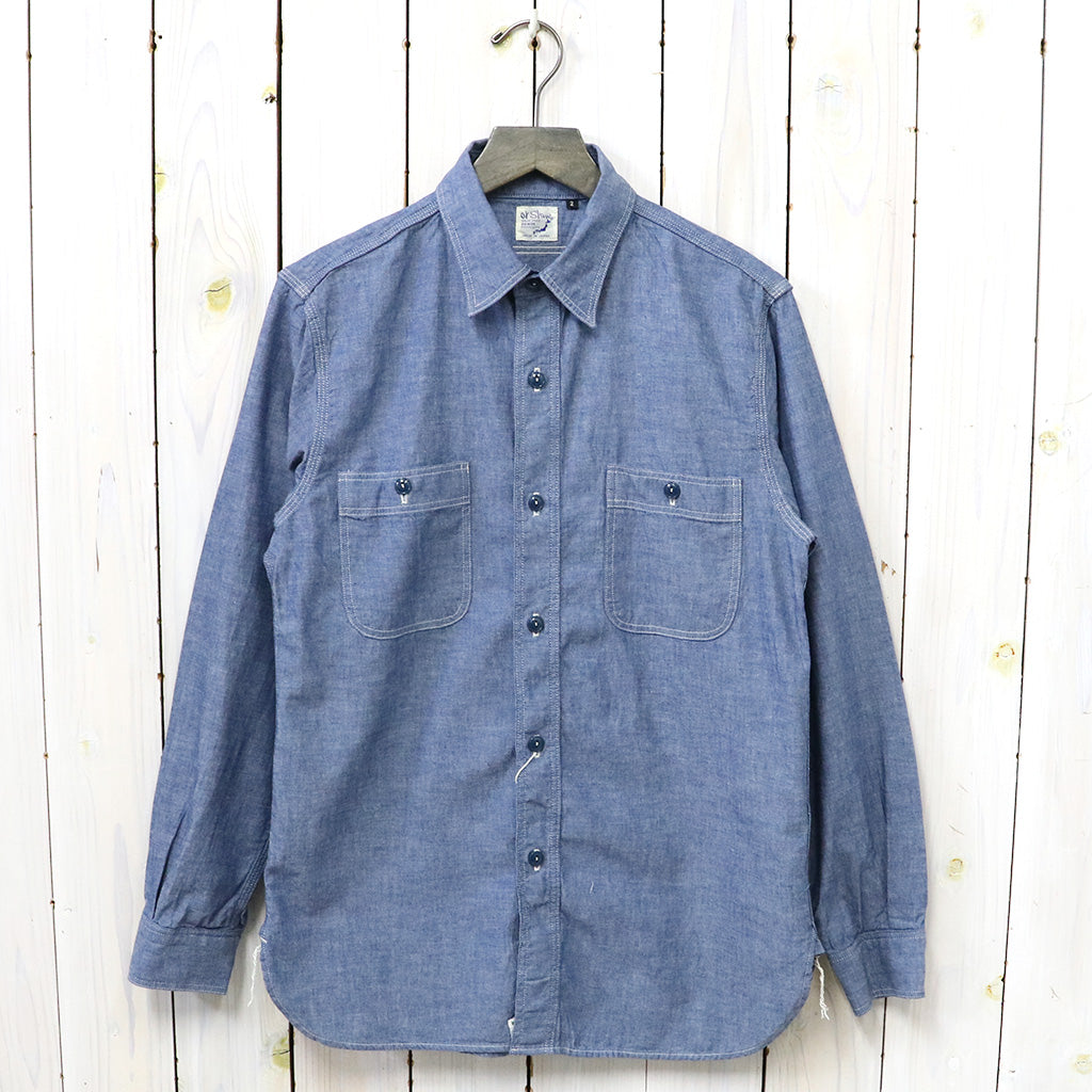 orSlow : SLIM FIT WORK SHIRT (CHAMBRAY) (01-8070-84)