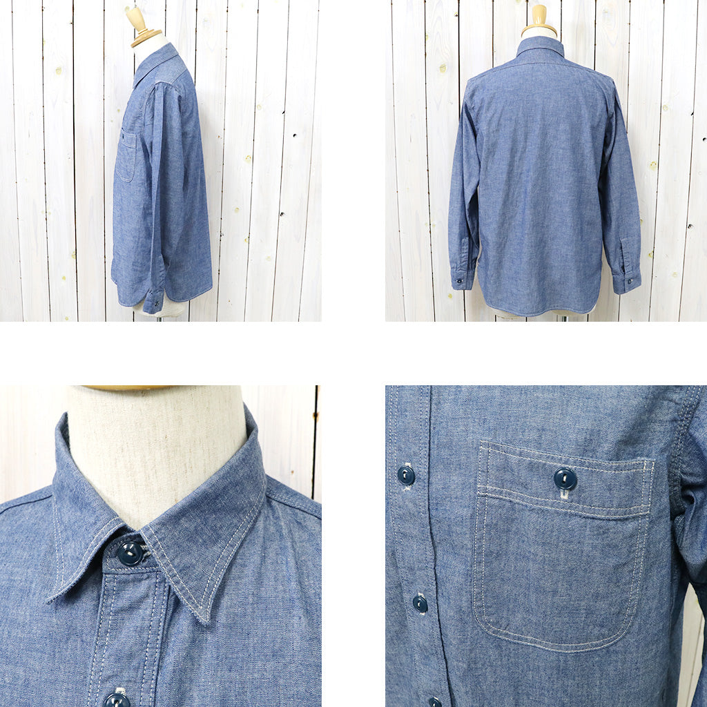 orSlow : SLIM FIT WORK SHIRT (CHAMBRAY) (01-8070-84)
