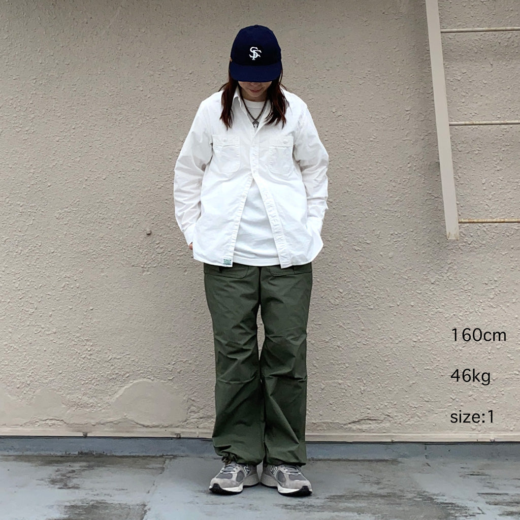 orSlow : SLIM FIT WORK SHIRT (WHITE CHAMBRAY) (01-8070-69)