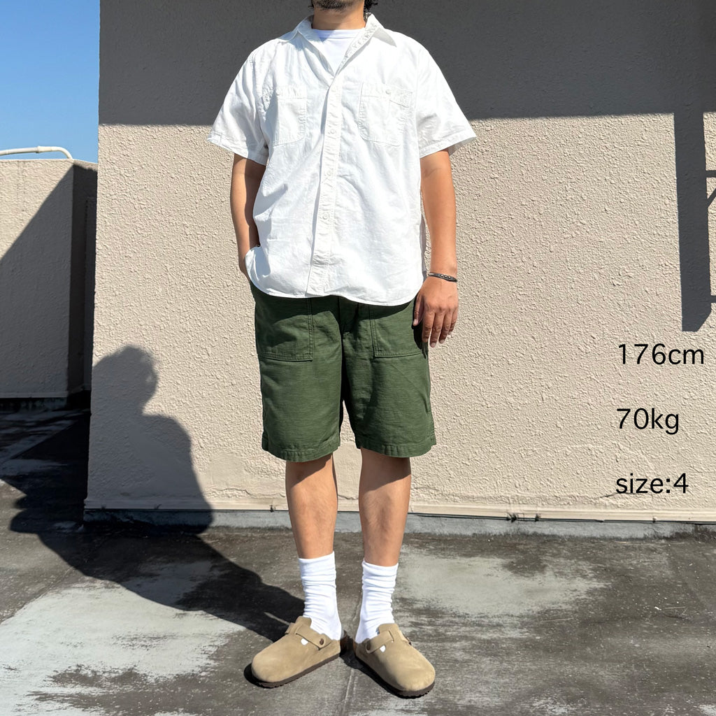 orSlow : US ARMY FATIGUE SHORTS (GREEN) (01-7002-16)