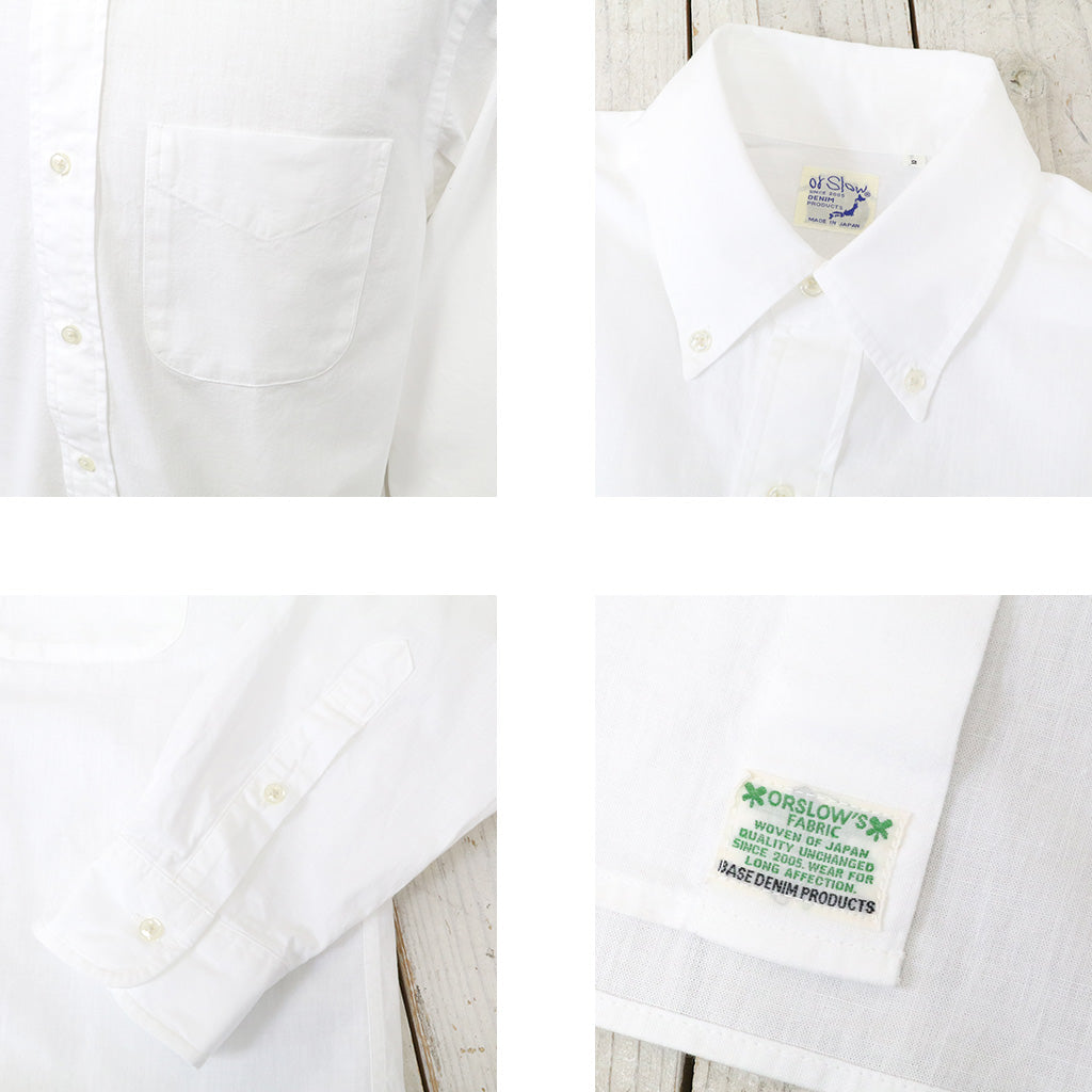 orSlow『BUTTON DOWN SHIRTS』(WHITE)
