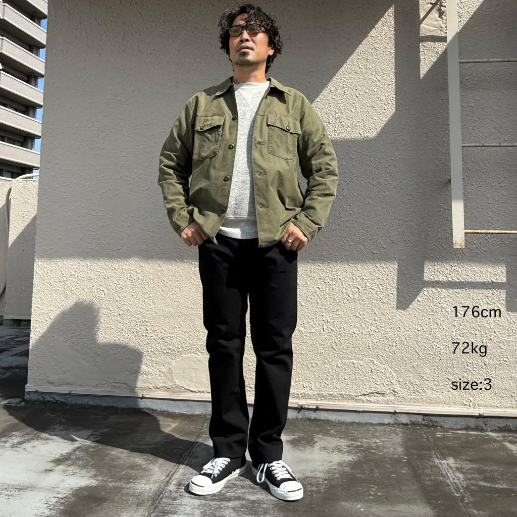 orSlow : 107 IVY FIT BLACK DENIM (BLACK)