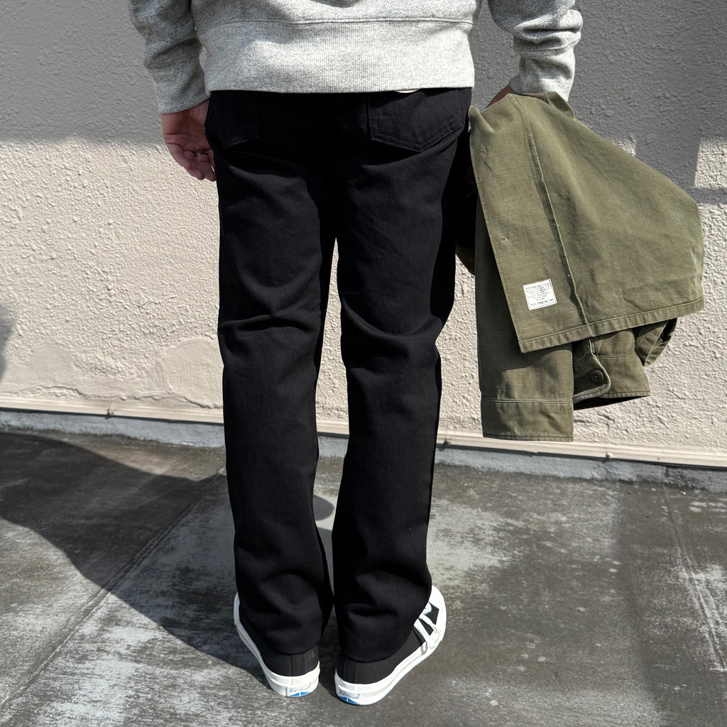 orSlow : 107 IVY FIT BLACK DENIM (BLACK)