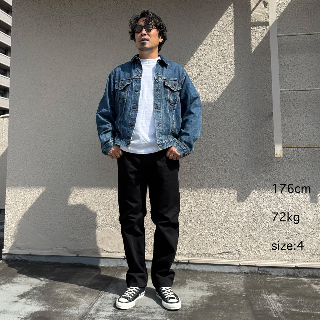 orSlow : 107 IVY FIT BLACK DENIM (BLACK)