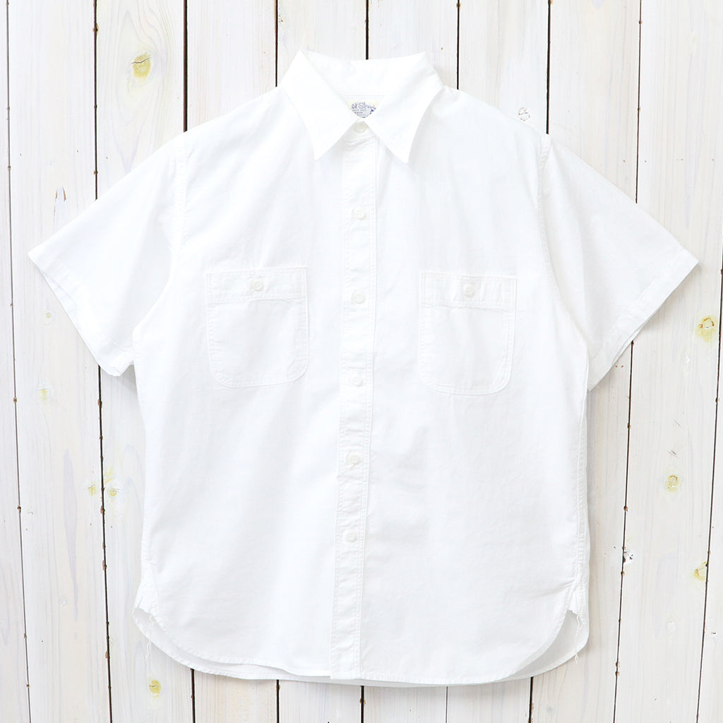 orSlow : SHORT SLEEVE CHAMBRAY WORK SHIRTS (WHITE) (01-V8170-69)