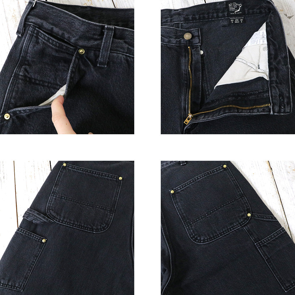 orSlow『RELAX FIT BLACK DENIM PAINTER PANTS』(BLACK DENIM STONE)