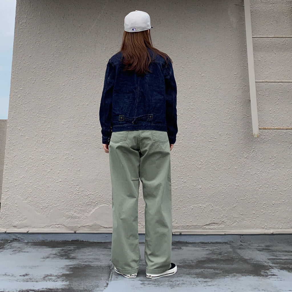 orSlow : HERRINGBONE SUMMER FATIGUE PANTS (GREEN)