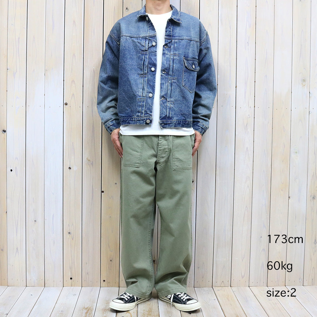 orSlow : HERRINGBONE SUMMER FATIGUE PANTS (GREEN)
