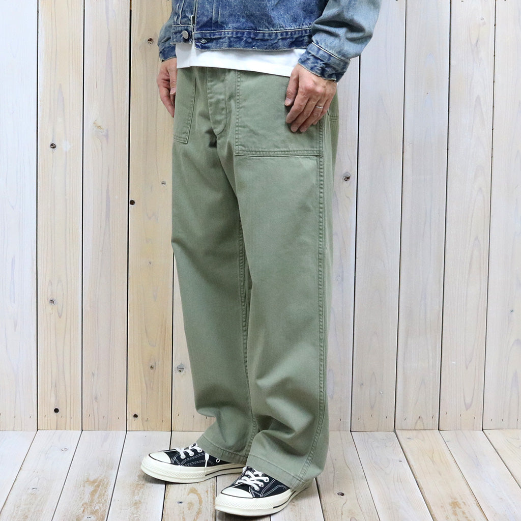 orSlow : HERRINGBONE SUMMER FATIGUE PANTS (GREEN)