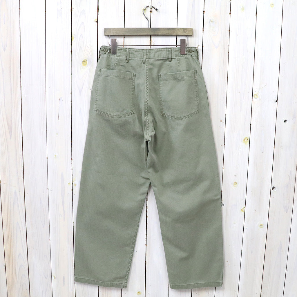 orSlow : HERRINGBONE SUMMER FATIGUE PANTS (GREEN)