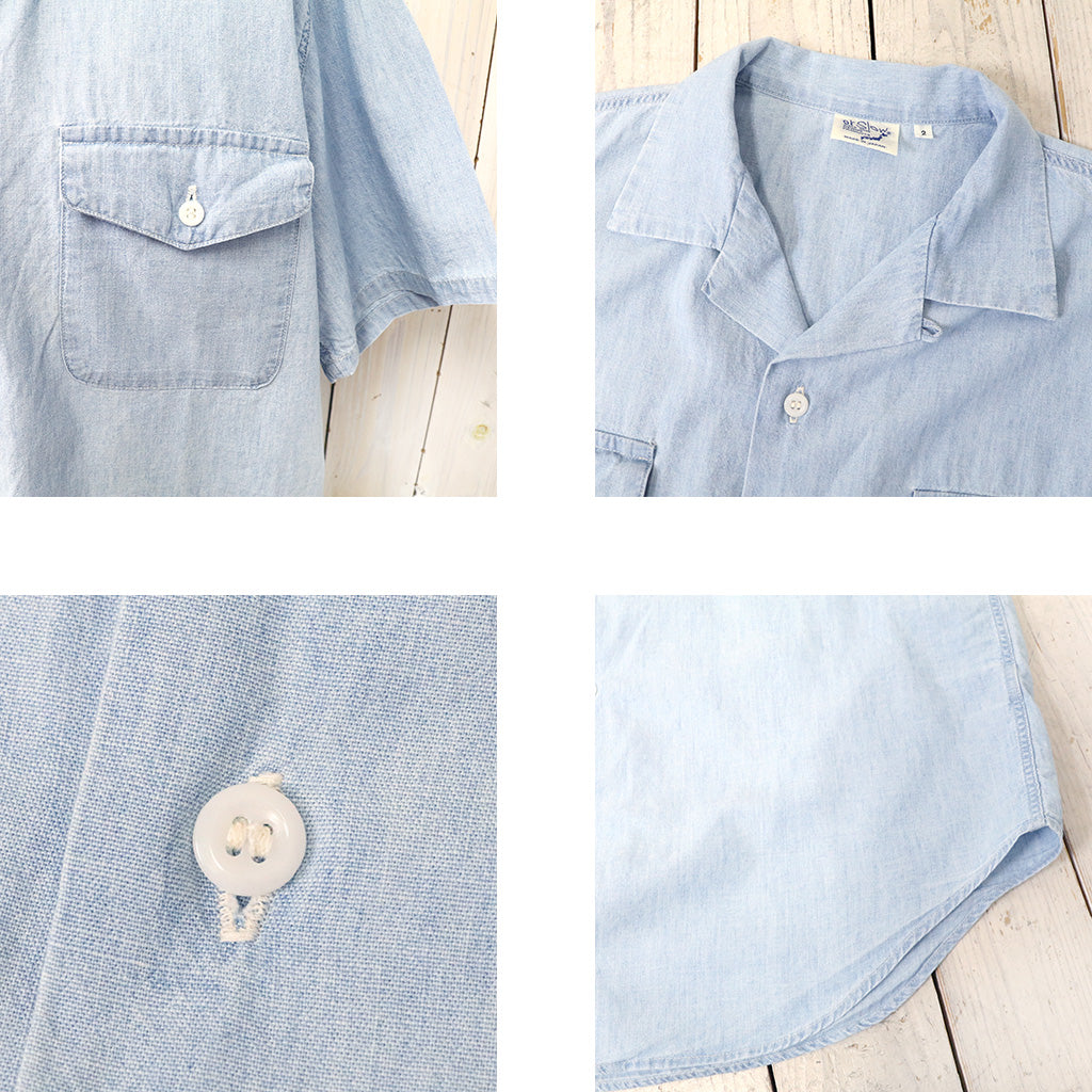 orSlow『SHORT SLEEVE WORK SHIRTS』(CHAMBRAY BLEACHED)