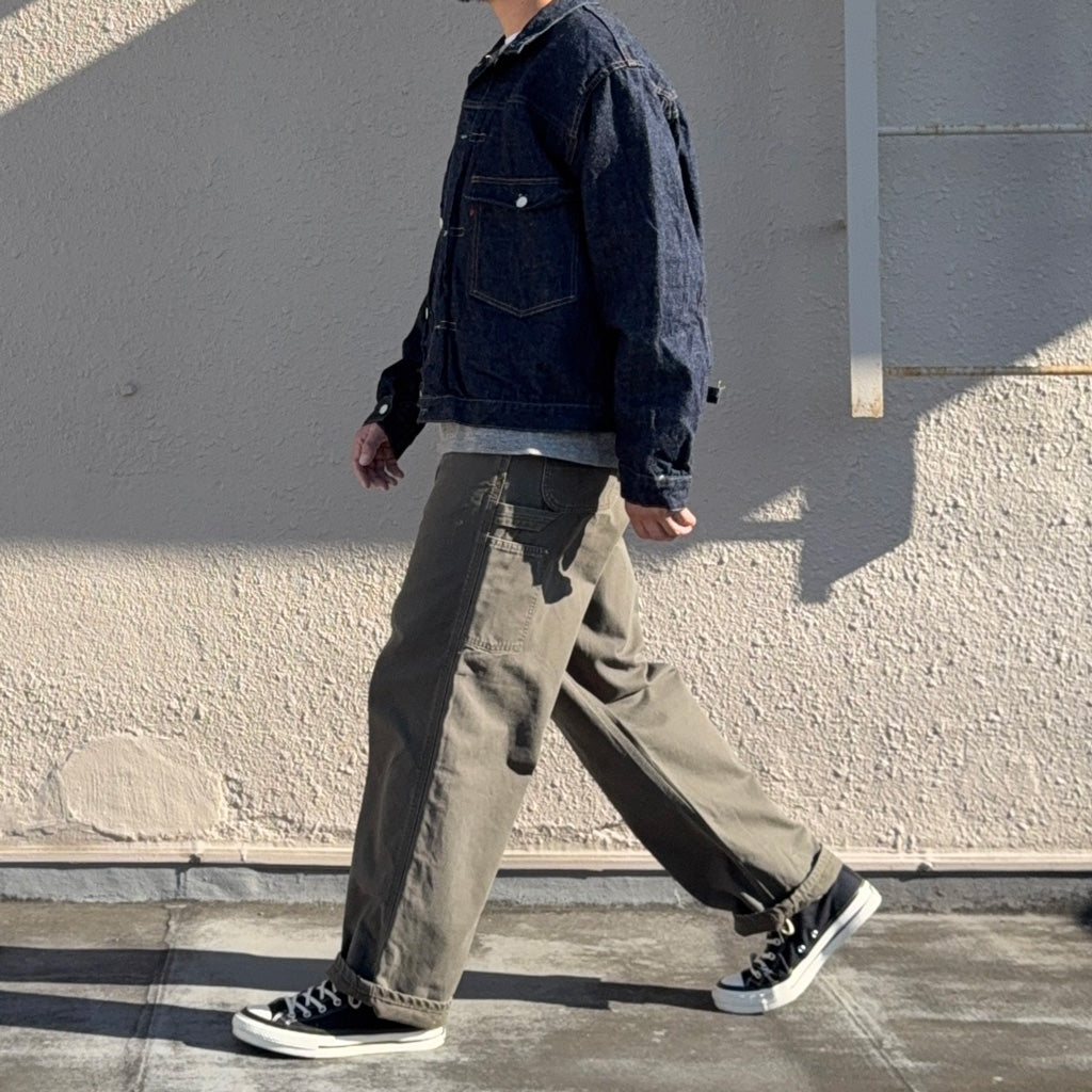 orSlow : DAD'S FIT PAINTER PANTS (ARMY GREEN) (01-5328-76S)