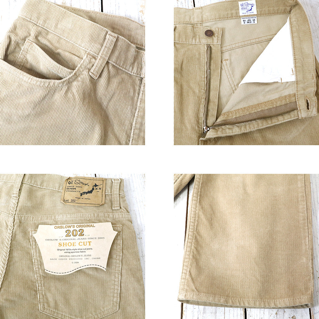 orSlow『SHOE CUT JEANS CORDUROY』(BEIGE)