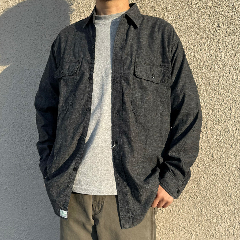 orSlow『BLACK CHAMBRAY WORK SHIRT』(BLACK)