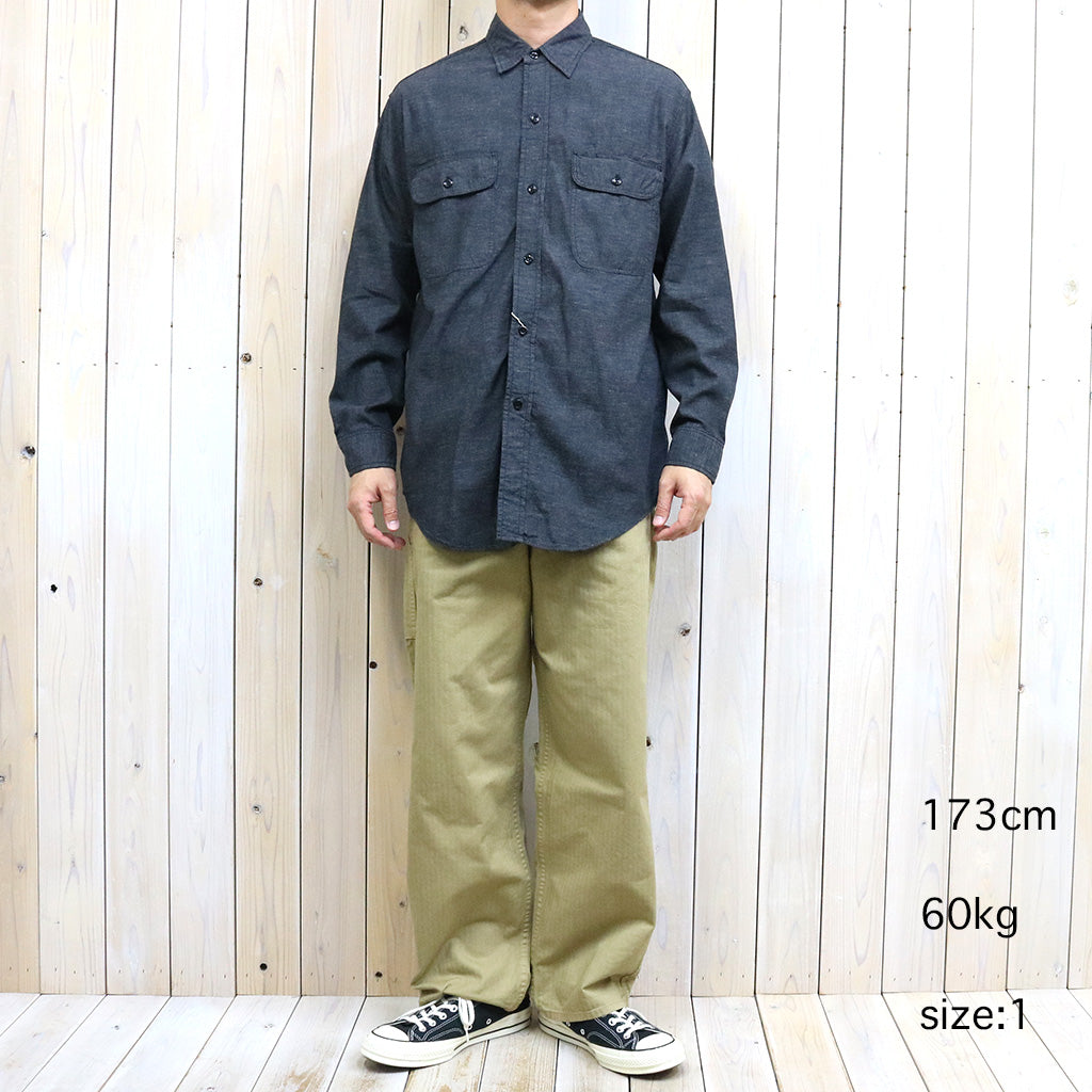 orSlow『BLACK CHAMBRAY WORK SHIRT』(BLACK)