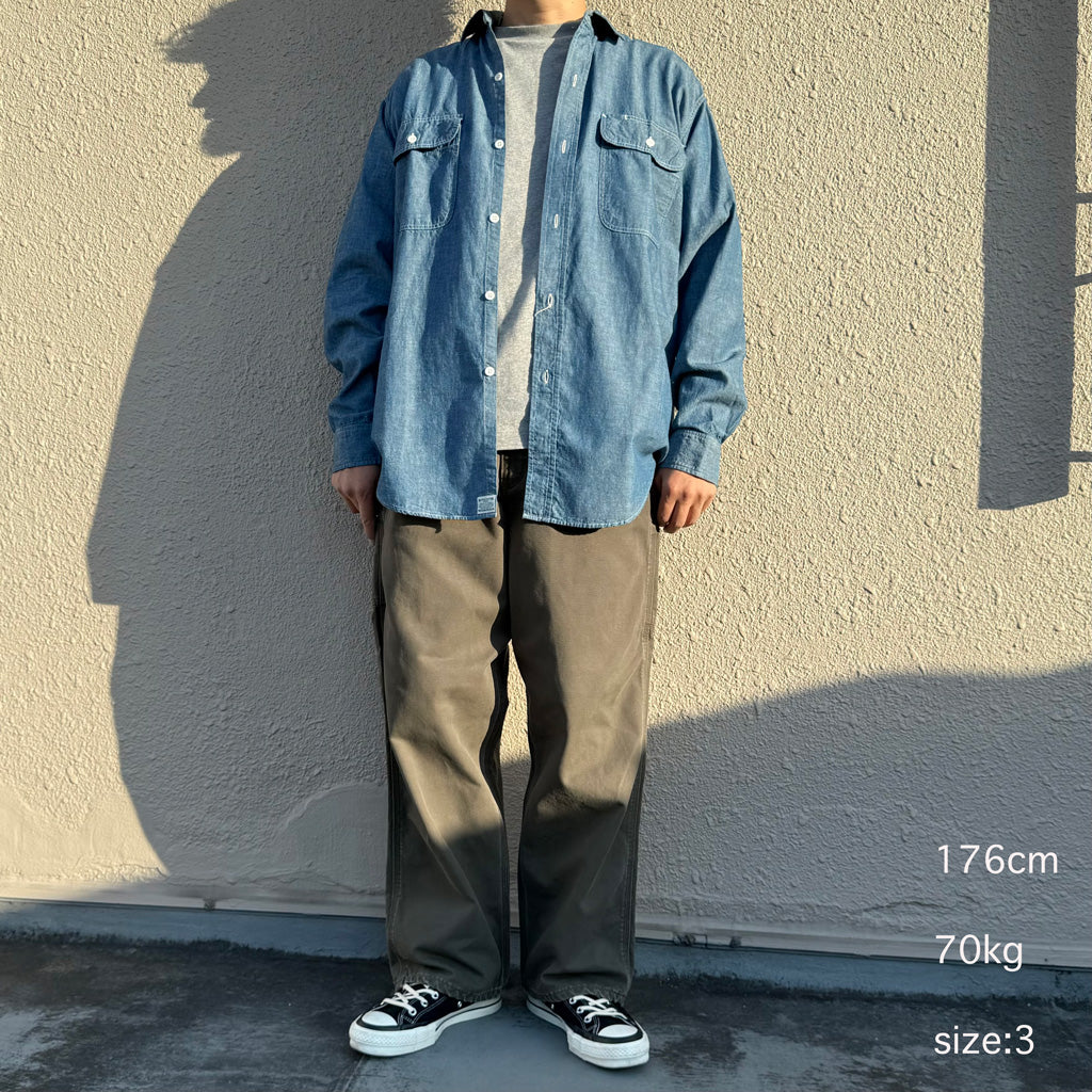 orSlow : CHAMBRAY WORK SHIRT (CHAMBRAY) (01-8064-84)