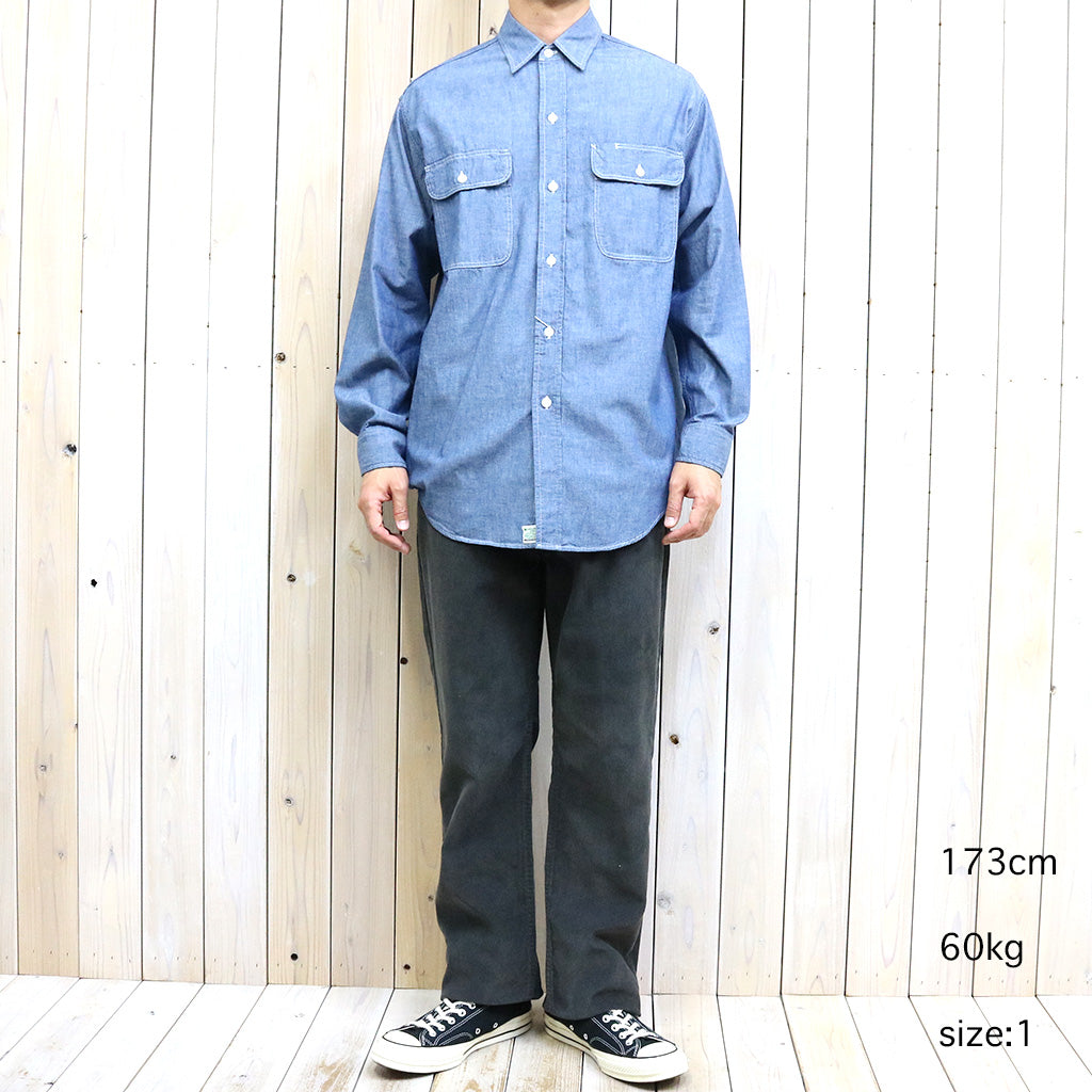 orSlow : CHAMBRAY WORK SHIRT (CHAMBRAY) (01-8064-84)