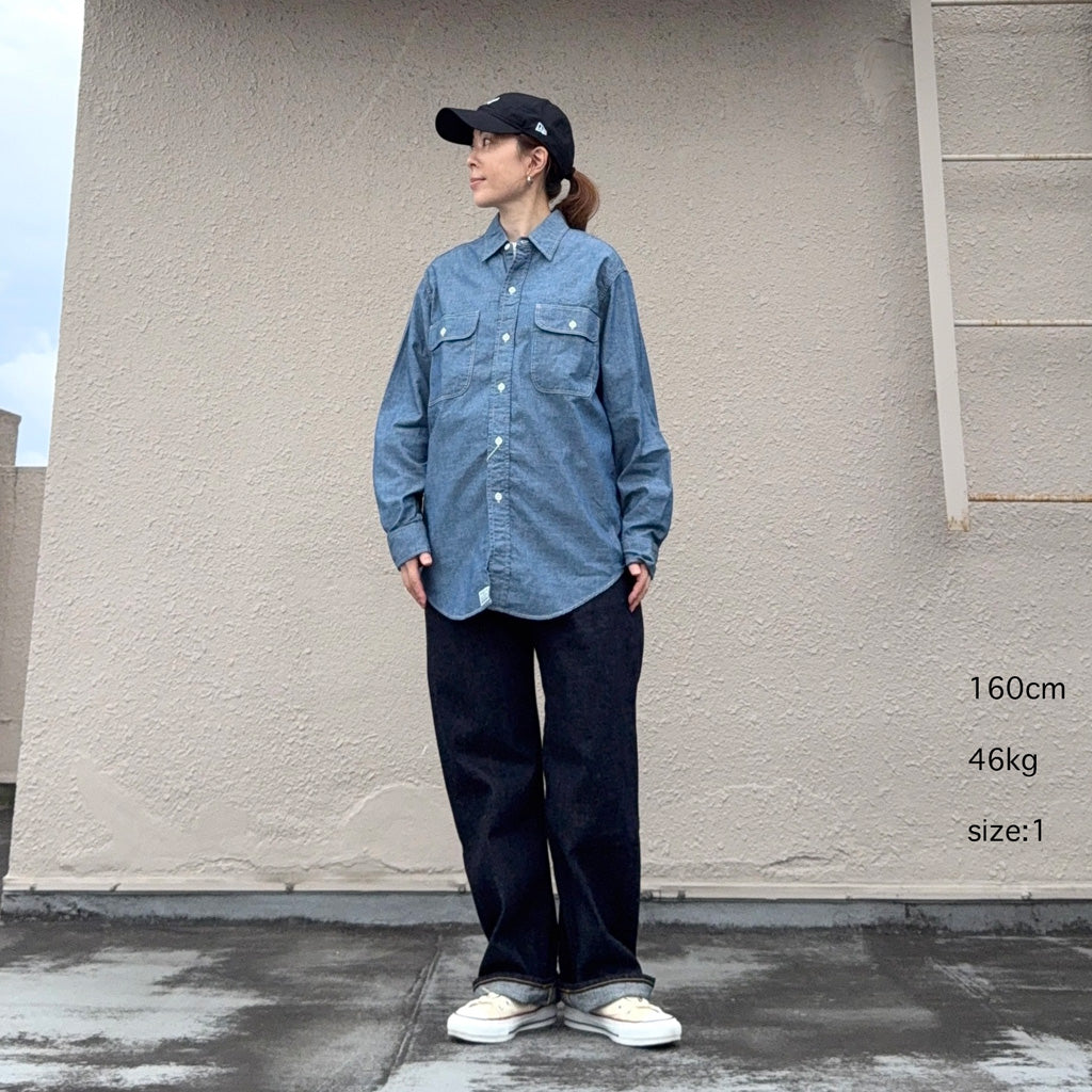 orSlow : CHAMBRAY WORK SHIRT (CHAMBRAY)