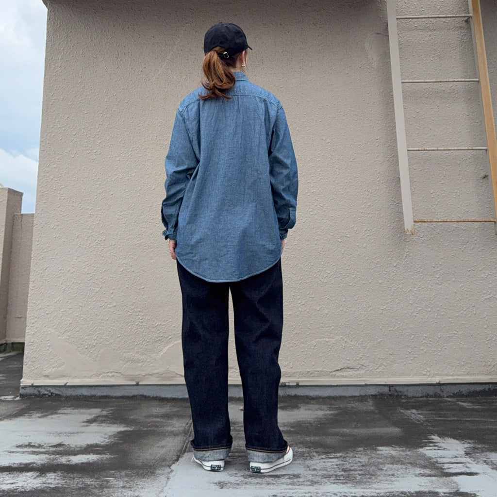 orSlow : CHAMBRAY WORK SHIRT (CHAMBRAY) (01-8064-84)