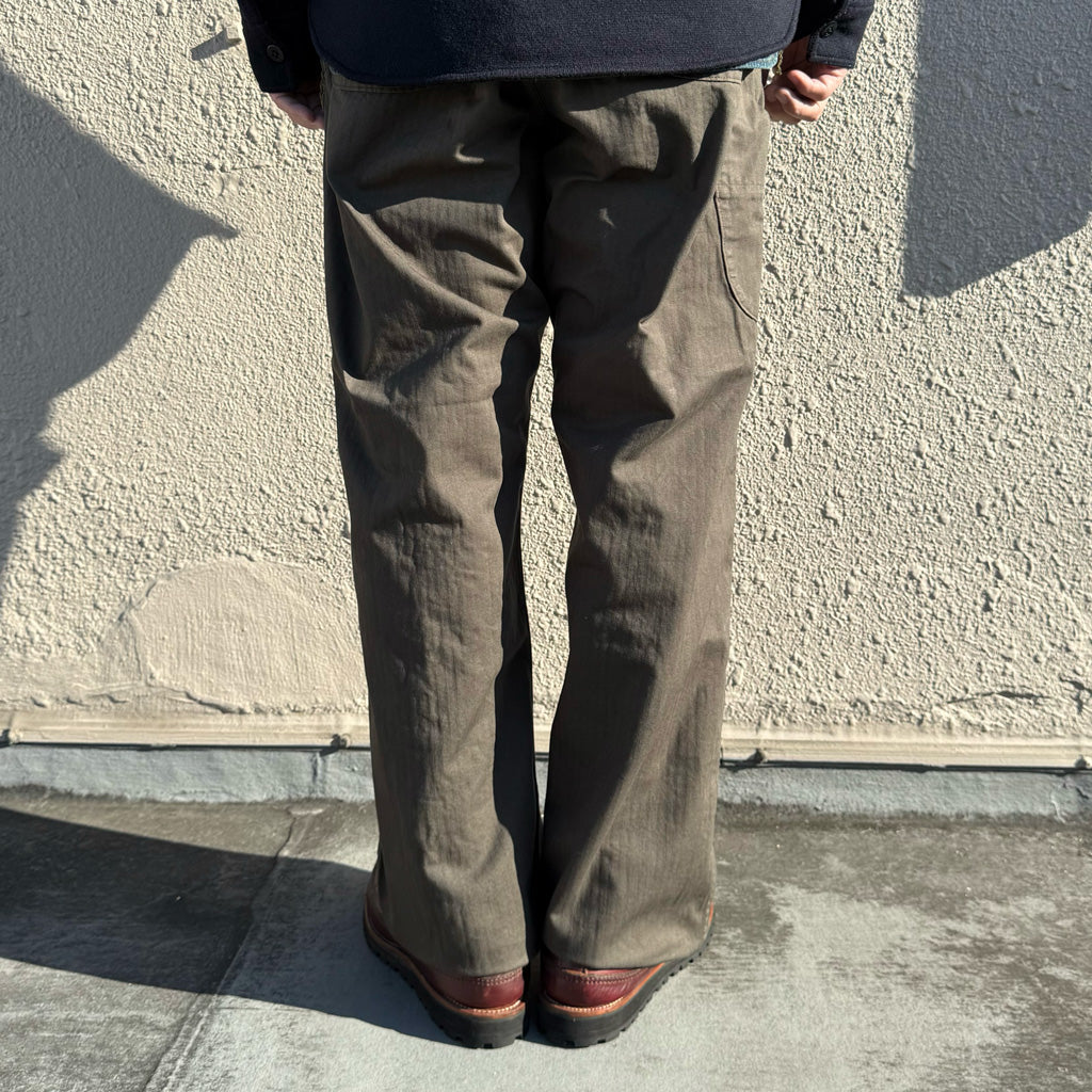 orSlow : WIDE FIT FRENCH WORK PANTS (COFFEE BROWN)