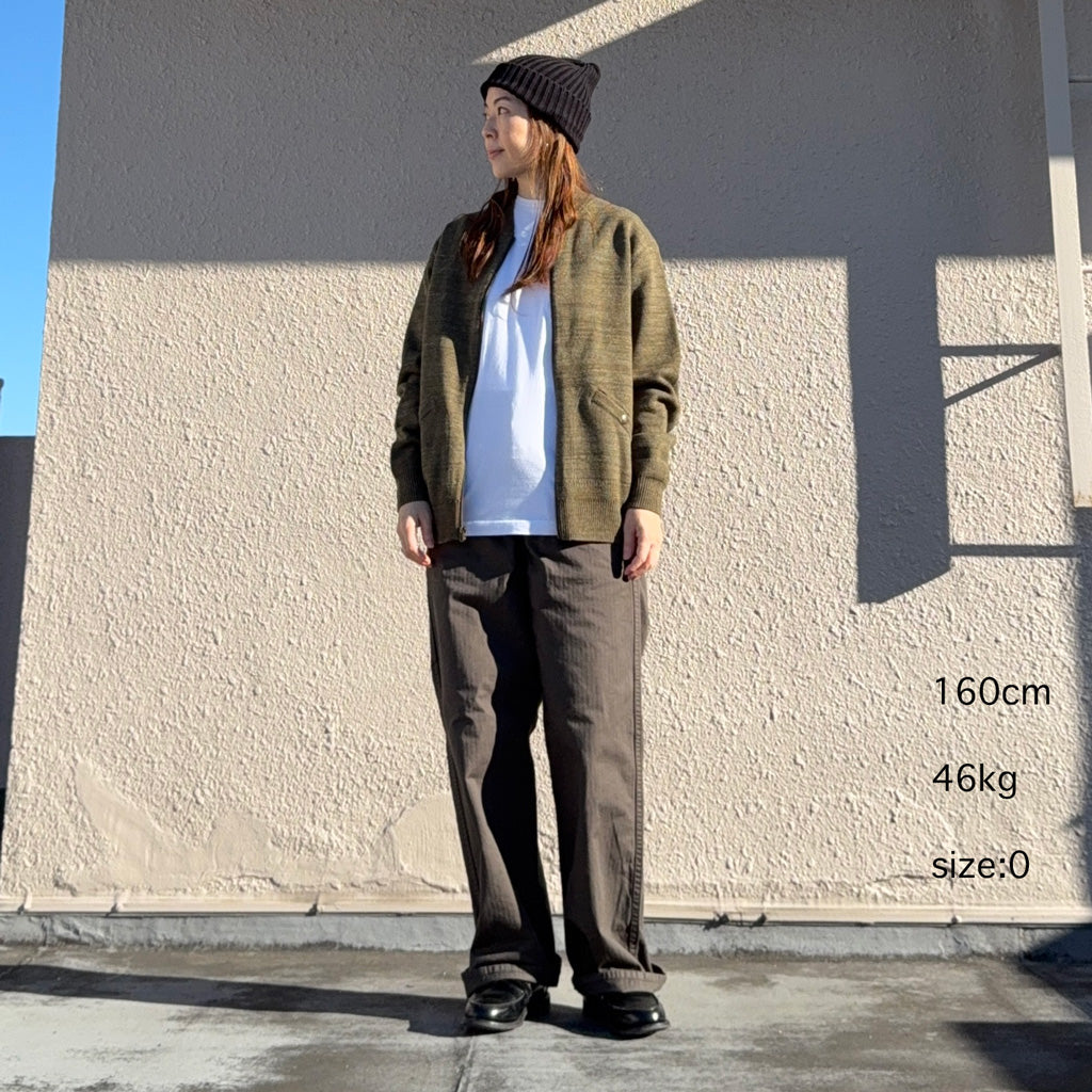 orSlow : WIDE FIT FRENCH WORK PANTS (COFFEE BROWN)