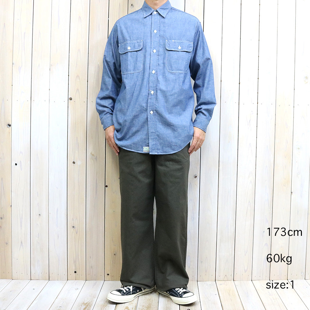 orSlow : WIDE FIT FRENCH WORK PANTS (COFFEE BROWN)