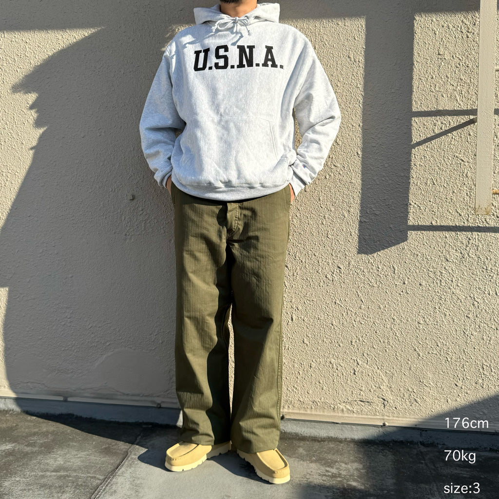 orSlow『WIDE FIT FRENCH WORK PANTS』(ARMY GREEN)