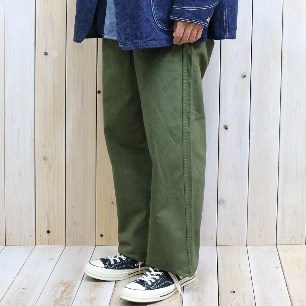 orSlow : WIDE FIT FRENCH WORK PANTS (ARMY GREEN) (03-5011-76)