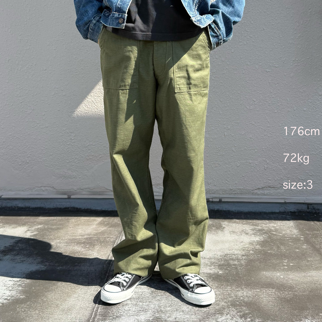 orSlow : VINTAGE FIT FATIGUE PANTS (DARK OLIVE) (03-V5002-77)