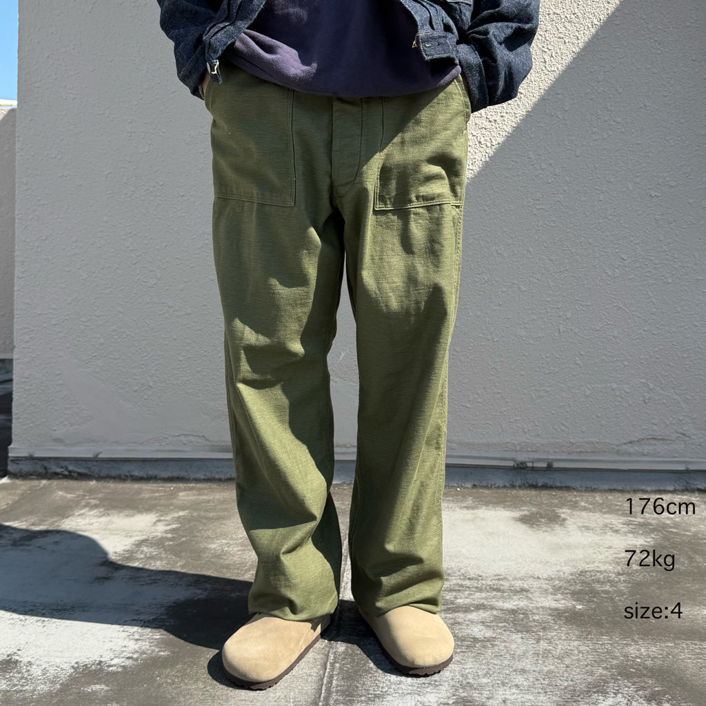 orSlow : VINTAGE FIT FATIGUE PANTS (DARK OLIVE) (03-V5002-77)
