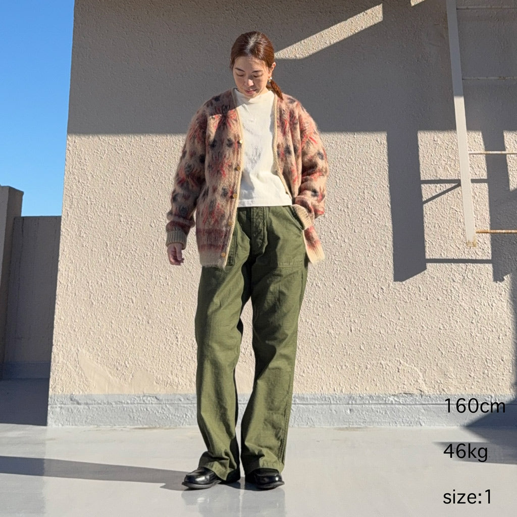 orSlow : VINTAGE FIT FATIGUE PANTS (DARK OLIVE) (03-V5002-77)