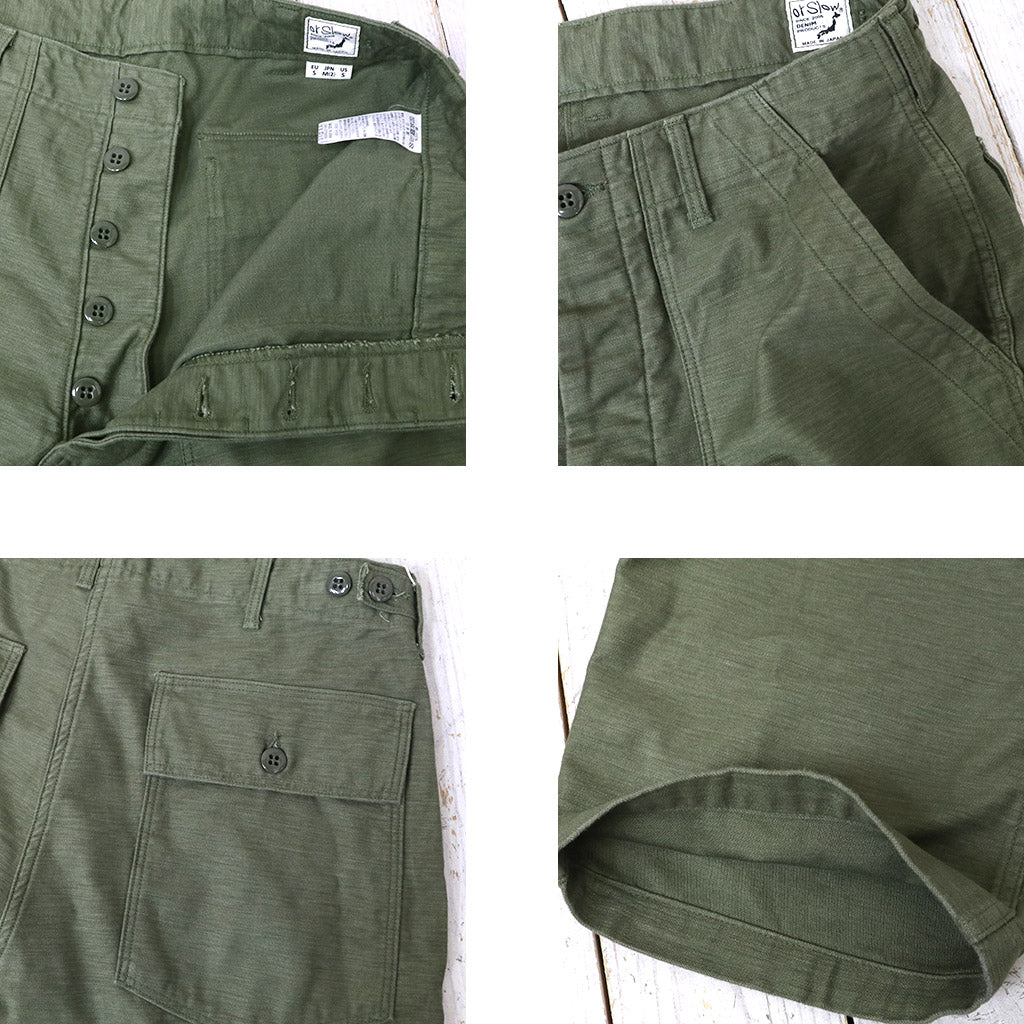orSlow : VINTAGE FIT FATIGUE PANTS (DARK OLIVE) (03-V5002-77)