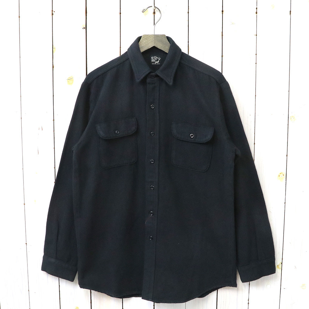 orSlow『VINTAGE FIT BLACK FLANNEL SHIRT』(BLACK)