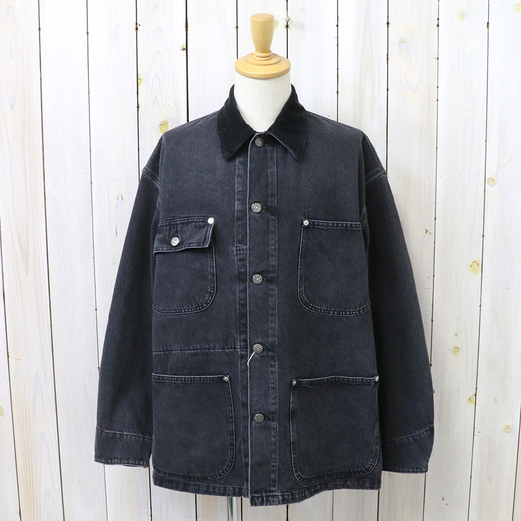 orSlow『RELAX FIT COVERALL』(BLACK DENIM STONE) – Reggieshop