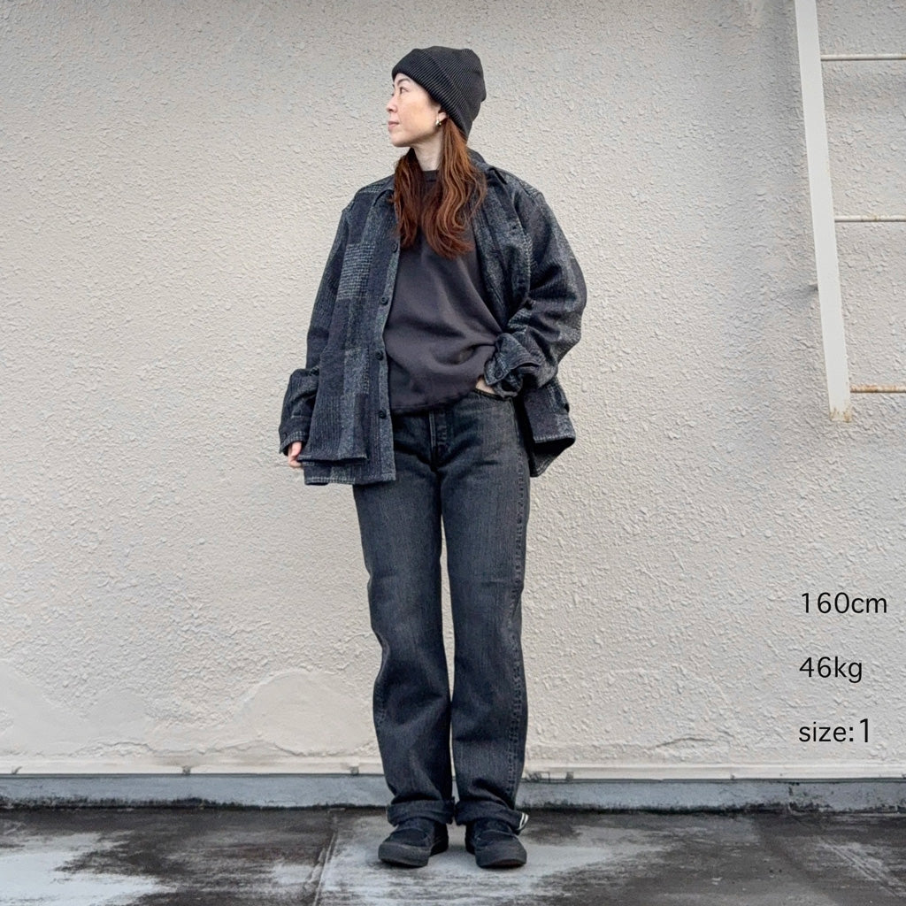 orSlow『105 STANDARD SELVEDGE BLACK DENIM STONE』