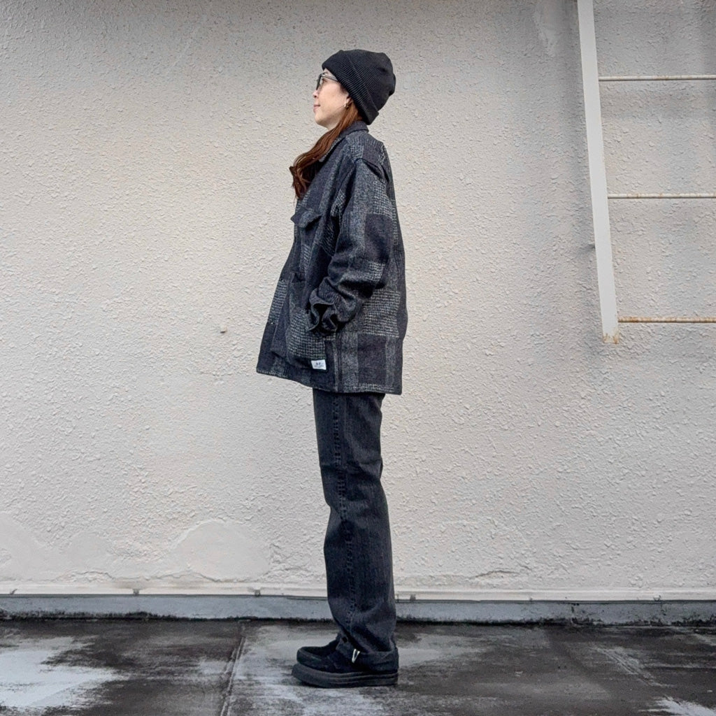 orSlow『105 STANDARD SELVEDGE BLACK DENIM STONE』