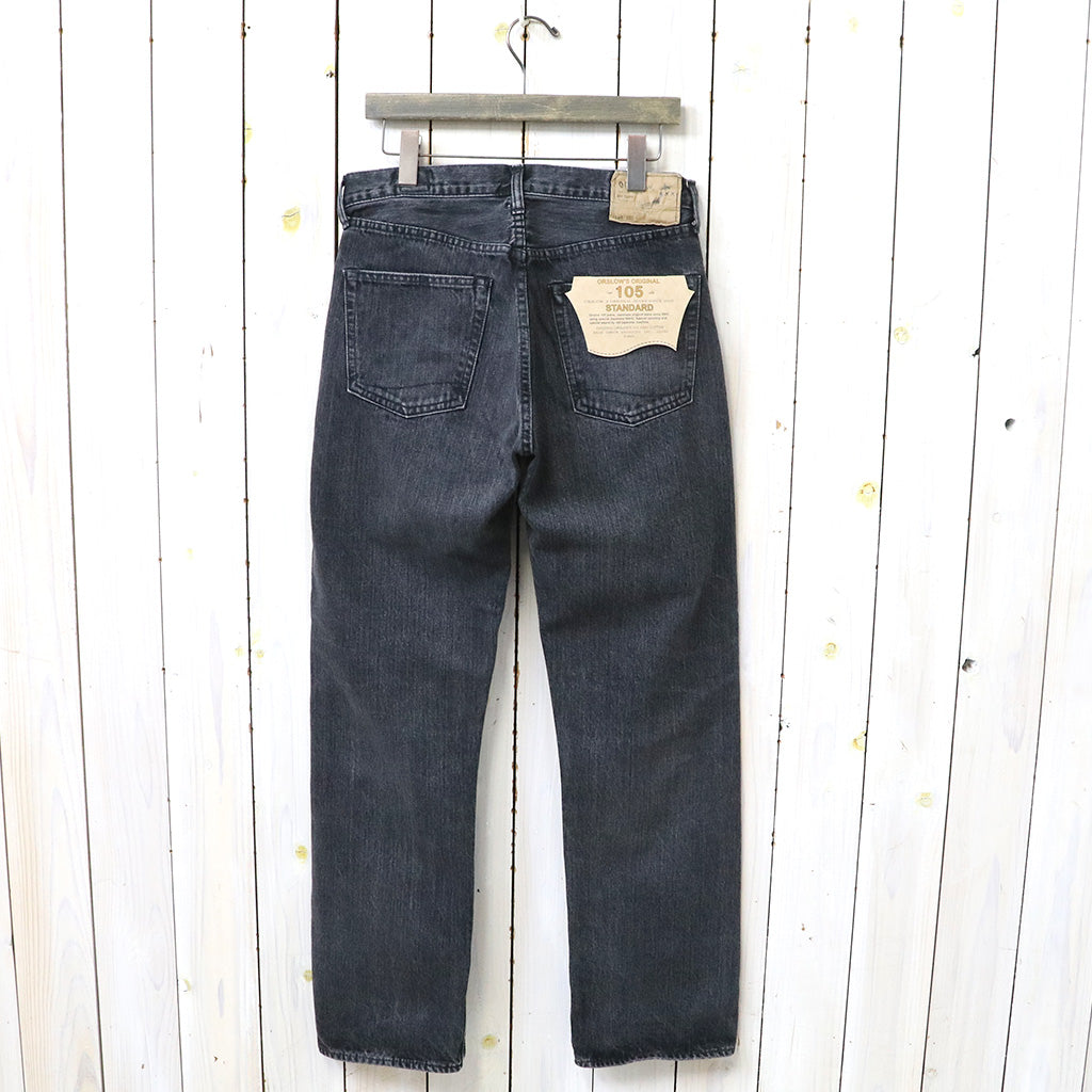 orSlow『105 STANDARD SELVEDGE BLACK DENIM STONE』