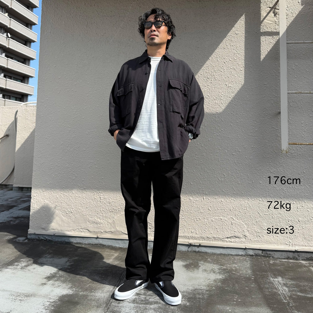 orSlow : FRENCH WORK PANTS (BLACK) (03-5000-61)