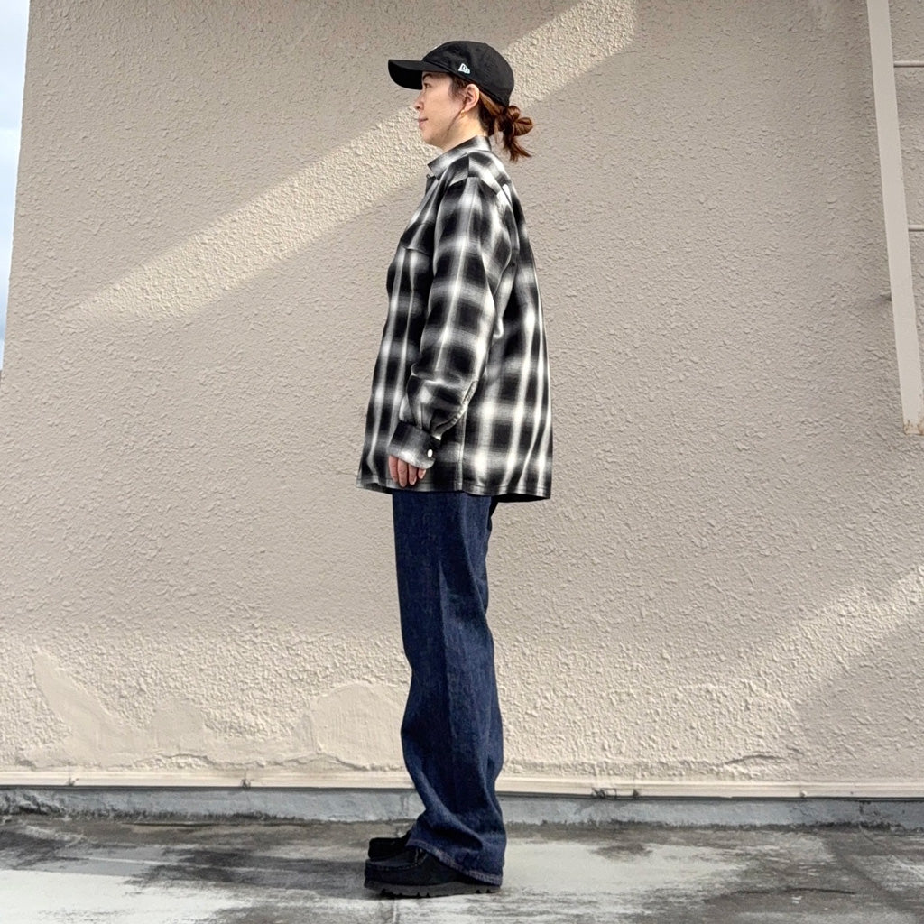 orSlow : OMBRE CHECK SHIRT (BLACK CHECK)