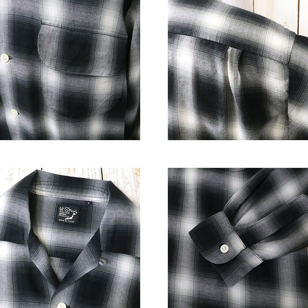 orSlow : OMBRE CHECK SHIRT (BLACK CHECK)